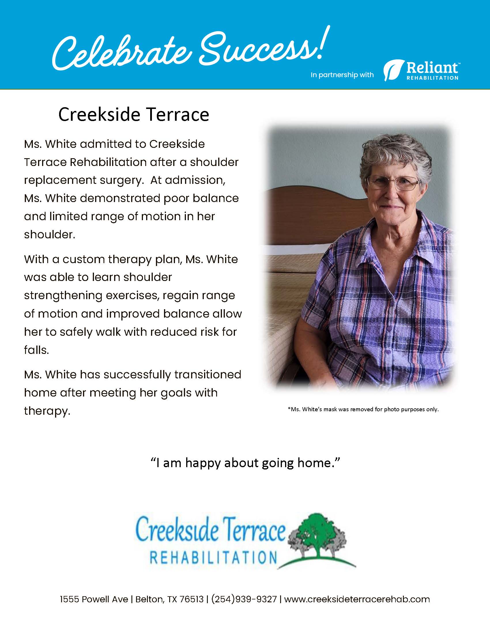 Creekside SS #2 July 2022 revised with mask disclaimer